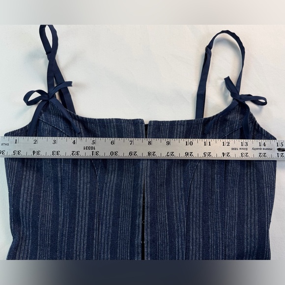 Revolve Lioness Denim Pin Striped Corset Size Small NWT - Picture 5 of 14